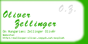 oliver zellinger business card